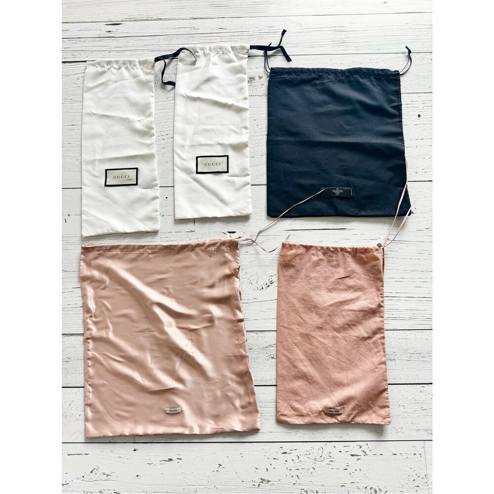 Authentic Gucci, Valentino, Miu Miu, Prada - Dustbag bundle